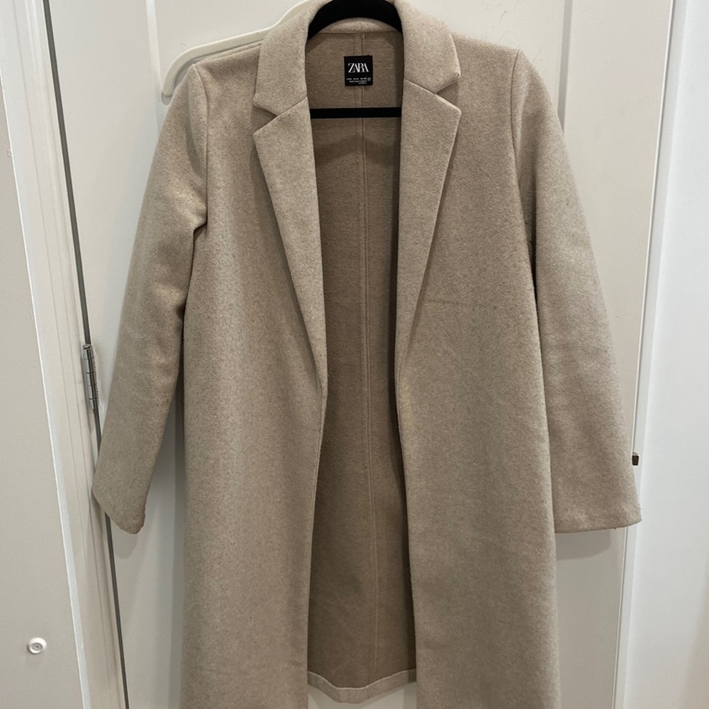 Zara oatmeal overcoat